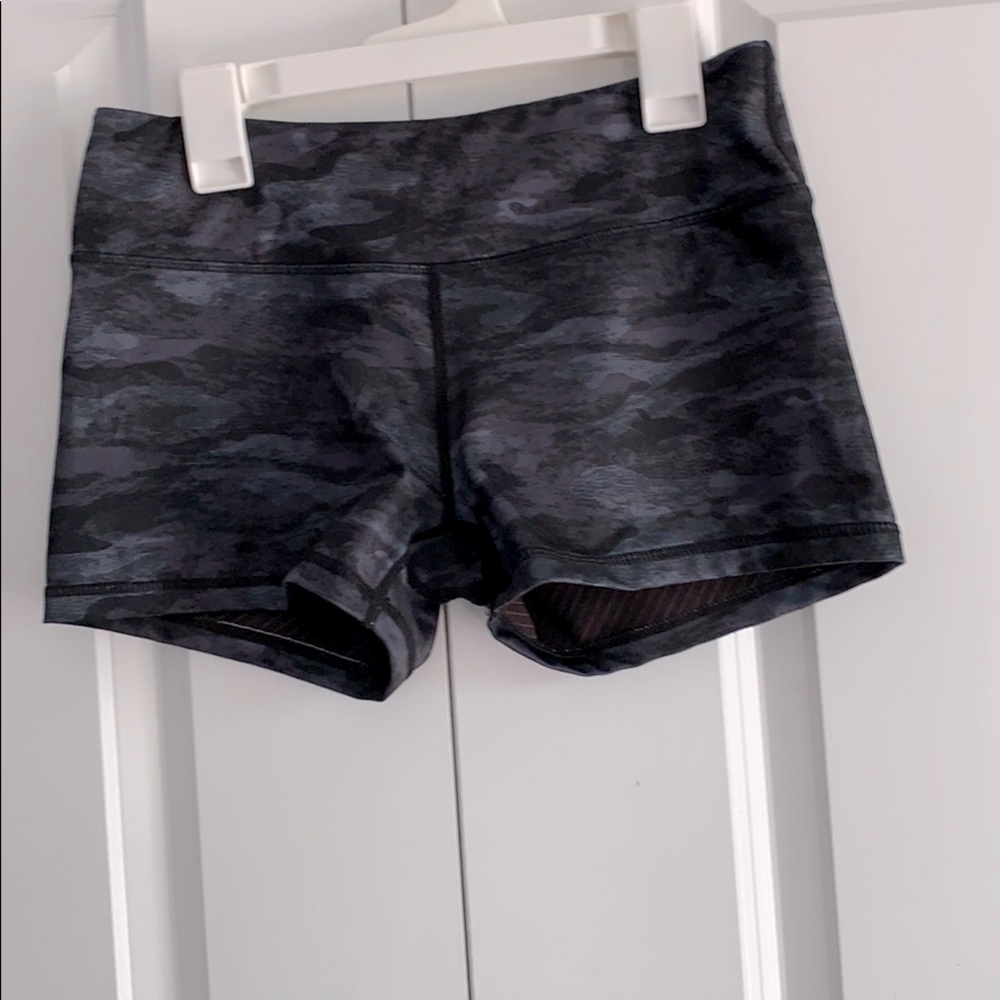 IAB MFG sport shorts in a dark print.